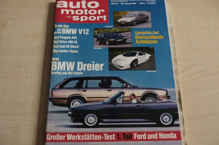 Deckblatt Auto Motor und Sport (18/1987)
